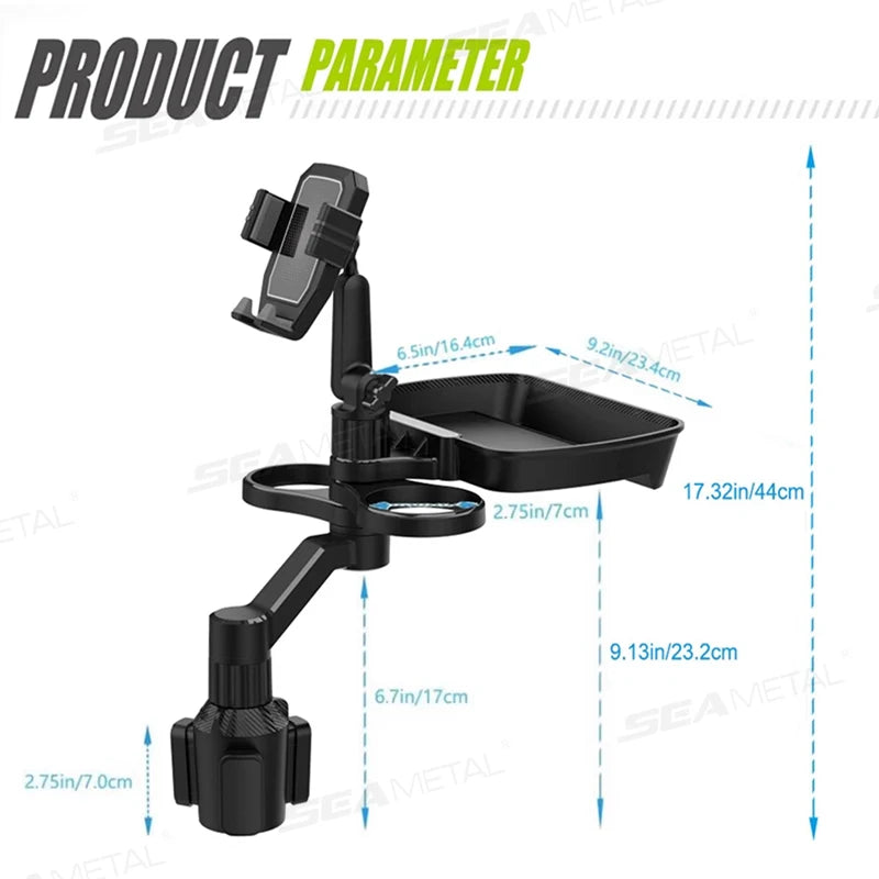 Porte-gobelet extensible rotatif 360°