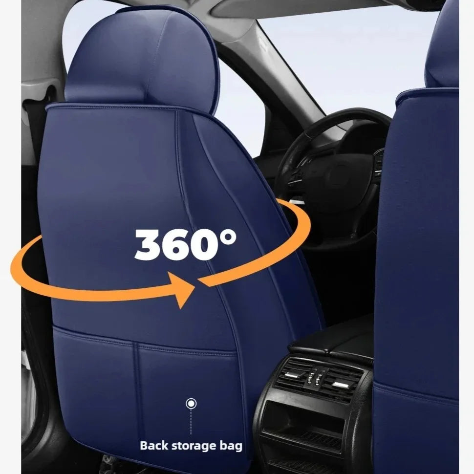 Coussin de siège auto ergonomique – Cuir Nappa & Soie Glacée, Toutes Saisons