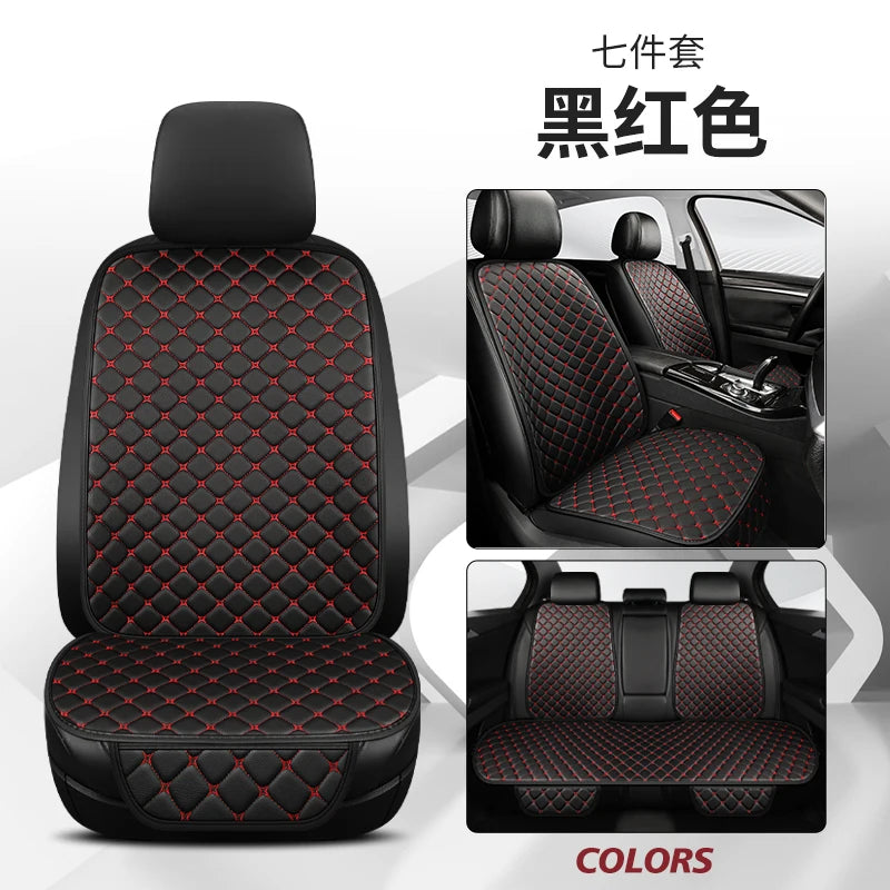 Ensemble 7 pièces de coussins de siège auto – Cuir, Toutes Saisons, Universel