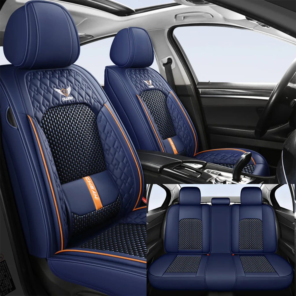 Coussin de siège auto ergonomique – Cuir Nappa & Soie Glacée, Toutes Saisons