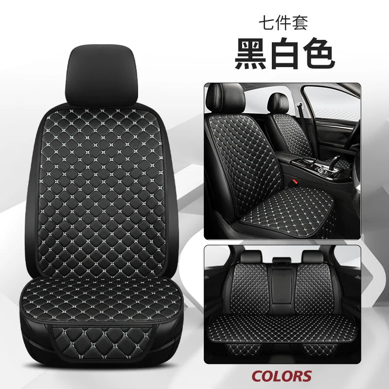 Ensemble 7 pièces de coussins de siège auto – Cuir, Toutes Saisons, Universel