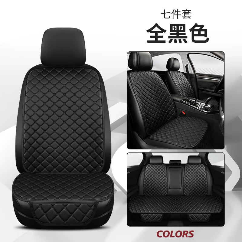 Ensemble 7 pièces de coussins de siège auto – Cuir, Toutes Saisons, Universel