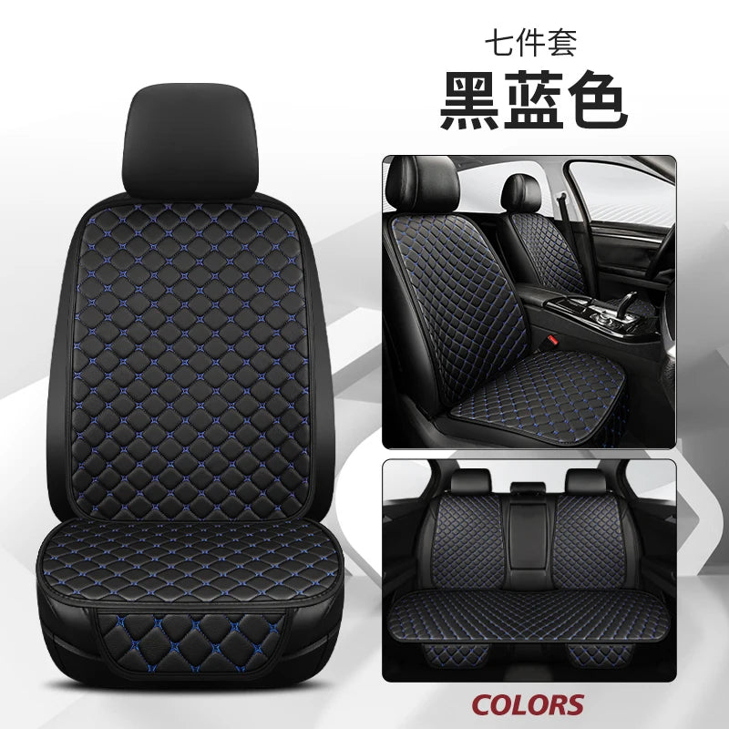 Ensemble 7 pièces de coussins de siège auto – Cuir, Toutes Saisons, Universel