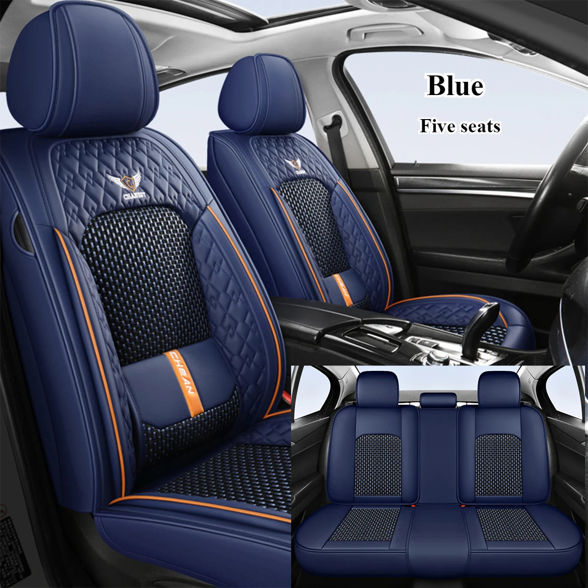 Coussin de siège auto ergonomique – Cuir Nappa & Soie Glacée, Toutes Saisons