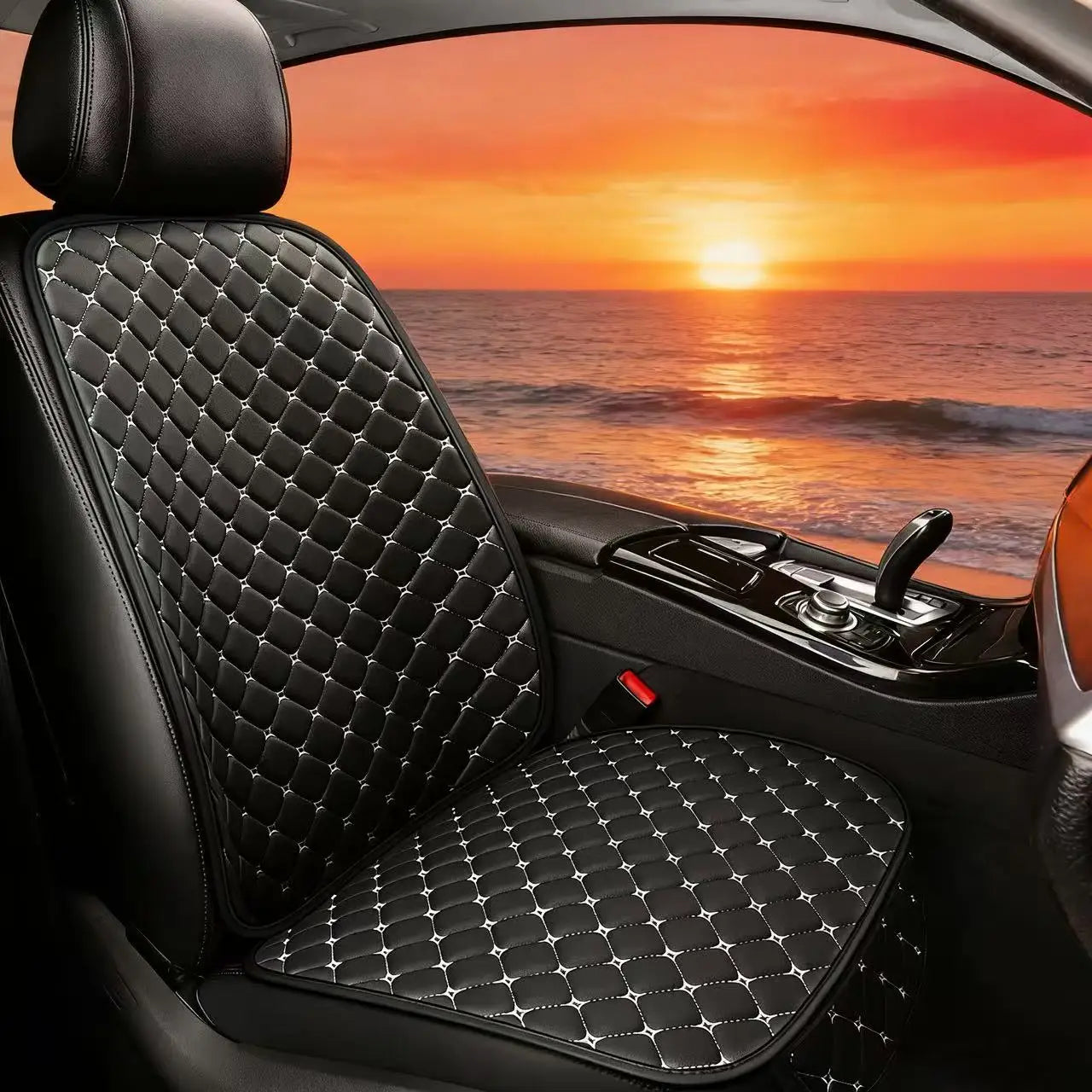 Ensemble 7 pièces de coussins de siège auto – Cuir, Toutes Saisons, Universel