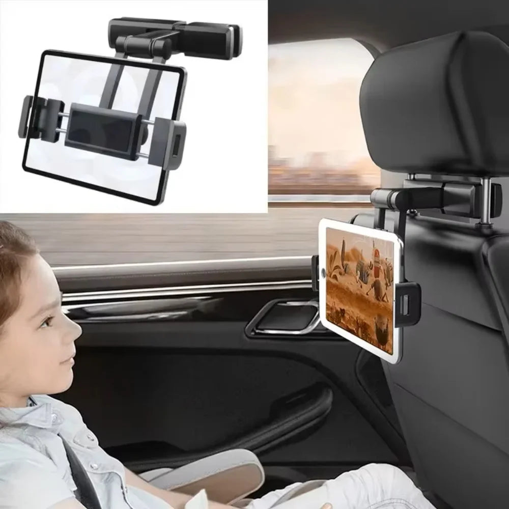 Support téléphone et tablette appui-tête voiture – Télescopique, réglable 360°, universel