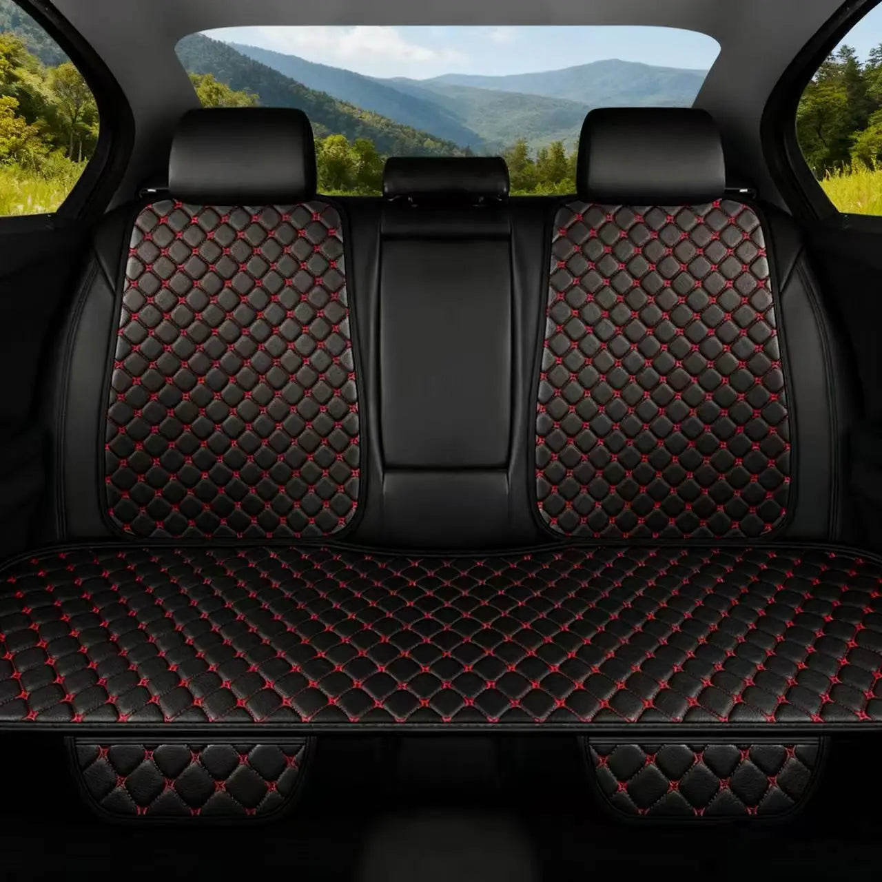 Ensemble 7 pièces de coussins de siège auto – Cuir, Toutes Saisons, Universel