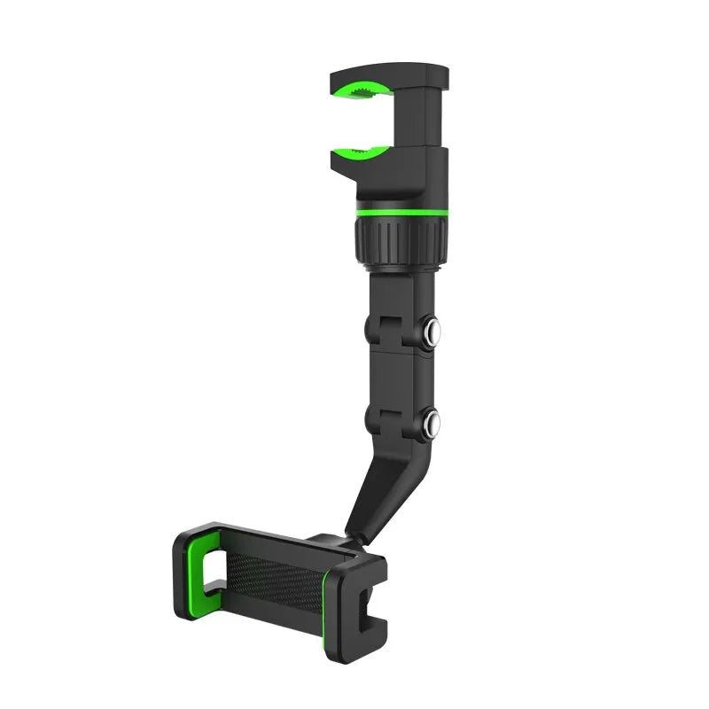 Support téléphone rétroviseur intérieur – Rotatif 360°, rétractable, multifonction