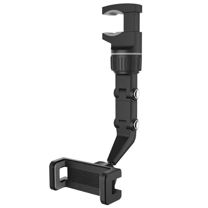Support téléphone rétroviseur intérieur – Rotatif 360°, rétractable, multifonction