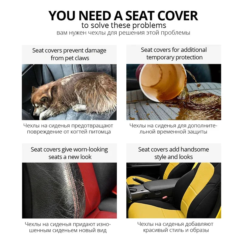 Housses de siège avant - Compatible airbag - Universelles