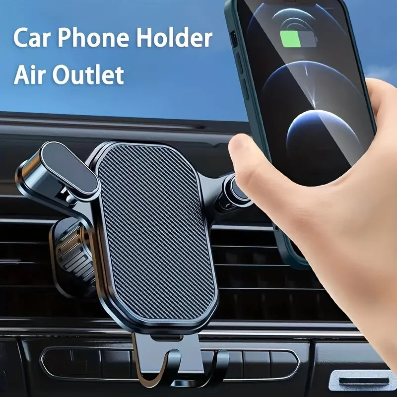 Support téléphone voiture – Pince grille d'aération, universel, rotation 360°